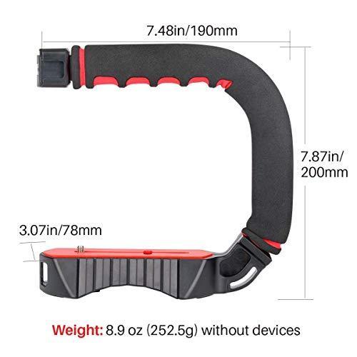 ULANZI U-Grip Pro ハンドヘルド ビデオリグ ステディカム トリプルコールドシュー付き 安定ハンドルグリップ iPhon 並行輸入