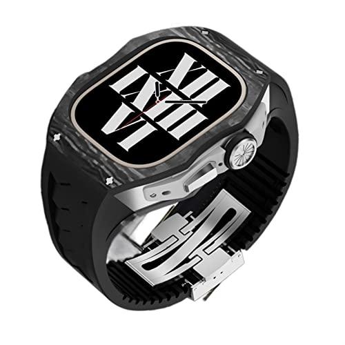OHBEBE 49mm 高級カーボンファイバーケース Apple Watch Ultra 49mm 