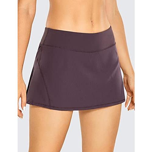CRZ YOGA ゴルフスカート ショーツ付き プリーツスカート スポーツ スカート 女子 アスレチック テニス ポケット付き ライトパ