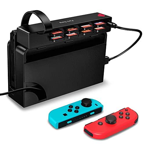 Park Sung Switch ゲームスイッチャー スイッチゲームカードリーダー 8イン1 ゲームカードホルダー スイッチ/スイッチO 並行