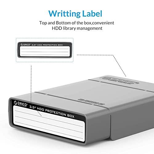 ORICO 3.5インチ HDDケース 保護ボックス 静電気防止 耐衝撃 防塵機能 HDD外付けHDDケース グレー 5個パック 並行輸入｜selectshopwakagiya｜05