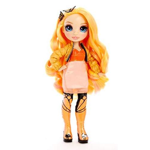 オレンジの洋服のファッションドール ローワン ポピー High Rainbow Surprise Rainbow おもちゃ 並行輸入 フィギュア 着せかえ人形 良好品 Themtransit Com