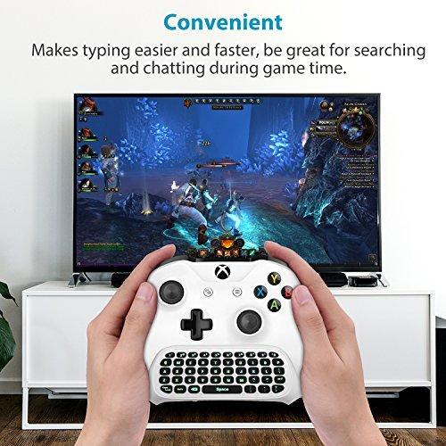 MoKo Xbox Oneミニグリーンバックライトキーボード、2.4Gレシーバーワイヤレスチャットパッドメッセージゲームキーボードキーパ 並行輸入｜selectshopwakagiya｜04