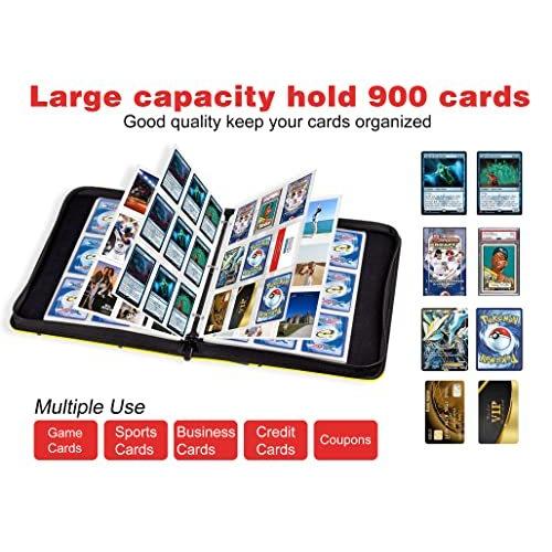 激安正規品 50枚の取り外し可能なシート付き ポケモンカード用9ポケットバインダー 900枚のカードを収納可能 遊戯 アルバムフォルダー カードブックコレクター トレーディングカード Lifeinlacruz Com