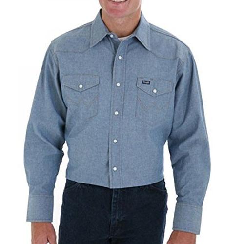Wranglerラングラーメンズ オーセンティックなカウボーイカット ウエスタンワークシャツ 長袖 US サイズ: 16 1/2 35 カラー: