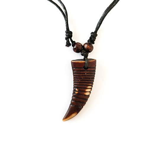 Z-380 文玩 チベット 牛 カパラ霊骨 鹿の角 稀少 ネックレス 魔除け