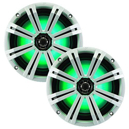 KM8 8-INCH 160mm Marine Coaxial Speakerswith 1 tweeters LED Charco