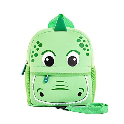 幼稚園幼児用バックパック リーシュ付き 3D かわいいカートゥーン ネオプレン 動物 スクールバッグ キッズ ボーイズ ガールズ 恐竜 並行輸入
