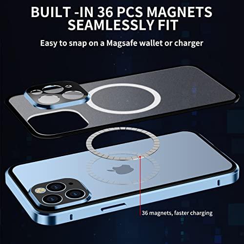 Jonwelsy iPhone 13 Pro用ケース、Magsafe 360度フルボディ保護ケース、磁気誘引メタルバンパー+フロントガラ 並行輸入｜selectshopwakagiya｜06