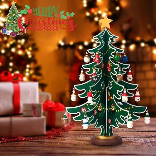 デスクトップの木製クリスマスツリーと30のクリスマスオーナメントを備えたマイアゴクリスマスアドベントカレンダー少年少女と子供のための24 並行輸入｜selectshopwakagiya｜05
