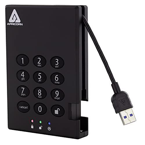 256-Bit 1 TB - Apricorn Aegis Padlock 1 TB USB 3.0 256-bit AES XTS Hardw