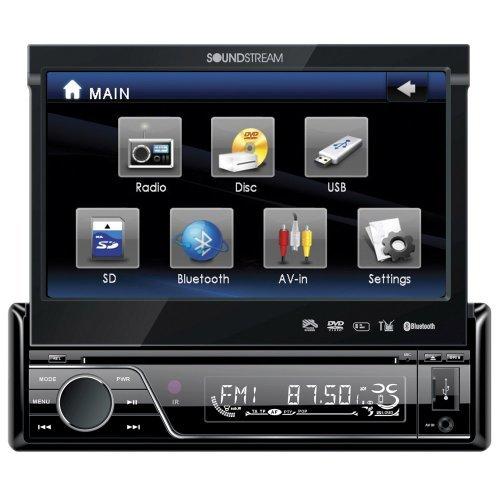 送料無料 Soundstream VIR-7830B wit Player DVD Stereo Car Bluetooth Single-Din 無線機