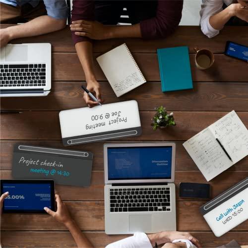 AudioVisual Direct ガラスデスクトップコンピュータキーボードホワイトボードメモパッドセット ブラック ネオンマーカー 並行