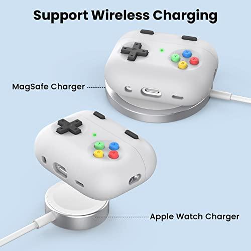 Delidigi AirPods Pro 2用ケースカバー レトロハンドヘルドゲームコンソールデザイン シリコン保護ケース ストラップキ 並行輸入｜selectshopwakagiya｜03