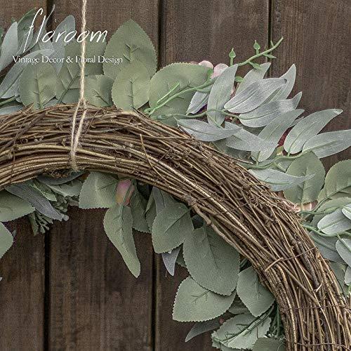 【希少品】 フローラルリース ドアリース 20インチ 人工ブラッシュローズ アジサイリース フロントドア用 フロントドア装飾 壁装飾 【G1817647003】(10843円)