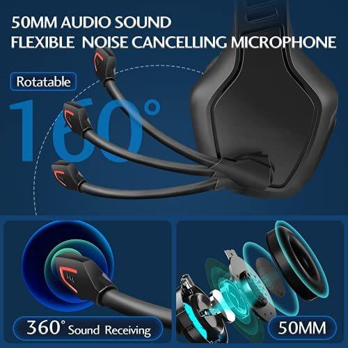 BEAVIIOO 2.4G Wireless Gaming Headset with Microphone for PS4/PC/PS5 並行輸入｜selectshopwakagiya｜04