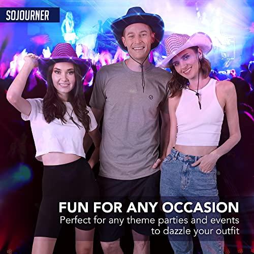 新販売センター Pink Light Up Cowboy Hat - LED Cowboy Hat for Bachelorette Parties 並行輸入