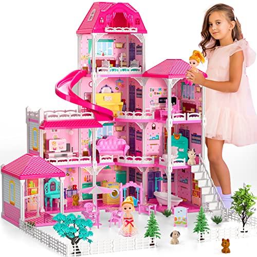 ドールハウス ドリームハウス 家具 ピンク 女の子 おもちゃ 4階建て 10 