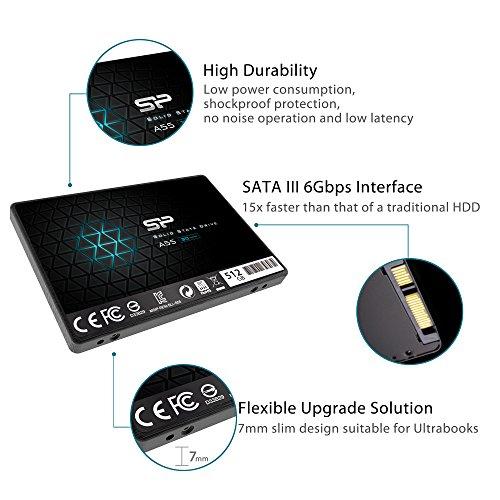 シリコン電源512GB SSD 3D NAND A55 SLCキャッシュパフォーマンスブーストSATA III 2.5インチ7mm0.2 並行輸入｜selectshopwakagiya｜06