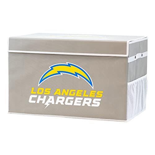 Franklin Sports NFL ロサンゼルス・チャージャーズ 折りたたみ収納 フットロッカー容器 公式NFLチームストレージオーガナイザ