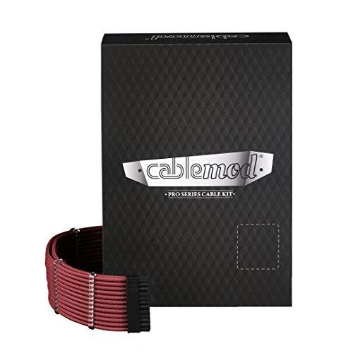 CableMod PRO ModMesh CシリーズAXi、HXi&RMYellow Labelケーブルキット-ブラッドレッド C