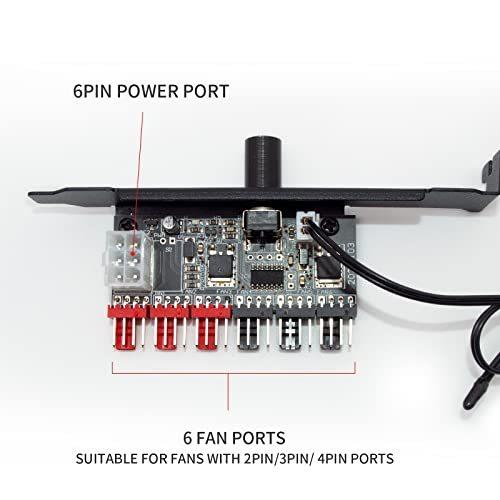 PCファンスピードコントローラー 4ピン PWMファン電源ケーブル 110ウェイスプリッターハブ ファンコントローラーTS001 並行輸入