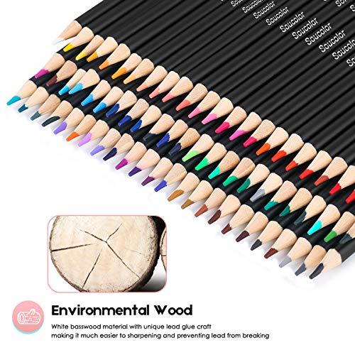 Soucolor 72色 色鉛筆、ソフトコア、大人の塗り絵のためのアート色鉛筆、スケッチ、クラフトプロジェクト（72色 並行輸入｜selectshopwakagiya｜03
