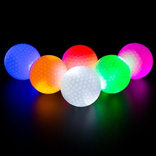 LEDライトアップゴルフボール 暗闇で光る 夜間のゴルフボール - マルチカラー ブルー オレンジ レッド ホワイト グリーン ピンク  並行輸入｜selectshopwakagiya