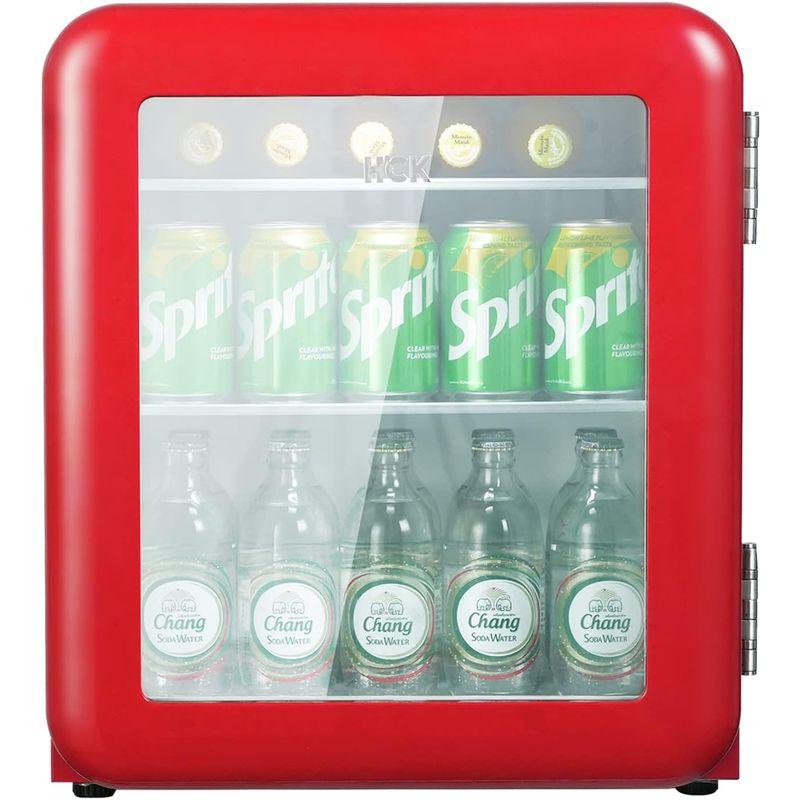 25【新品未使用】 HCK 冷蔵庫 化粧品用 小型 ミニ 42L 静音 おしゃれ 省エネ 1ドア 透明ガラスドア 右開き 赤 ?SC-46RGE 【2596322544】(93778円)
