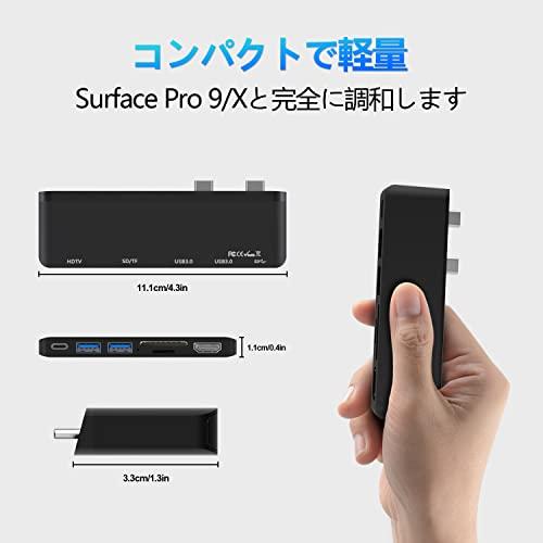 サーフェスプロ9 ハブ 4K HDMI ポート + USB C Thunderbolt 4 ディスプレイ + PD 充電 + データ+ USB 3.0*2 + SD/TFMicro SD カードリーダーMicrosof｜selectshopyuu｜08