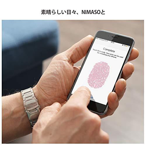 NIMASO ガラスフィルム iPhone SE 第3世代 iPhone SE2 8 7 用 ブルーライトカット 全面保護 フィルム【ガイド枠付き】【2枚セット】【ブラック】 NSP｜selectshopyuu｜06