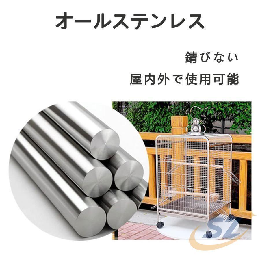 木製スタンド x 65CM 40 小さなオウムステンレス鋼鳥ケージ 鳥小屋