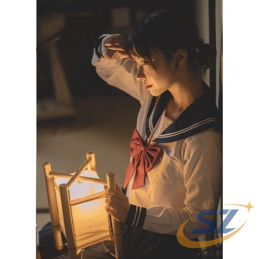 JK制服 セーラー服 春夏秋 上下セット 関西襟 長/半袖 横開き 学院風 シェンヘン 学生服 フリルスカート 学園祭 入学式 卒業式 ...
