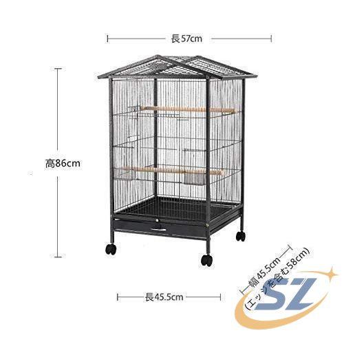 鳥かご 鳥ケージ 別荘の籠 バードゲージ 大型 豪華ケージ 大きい 鉄製の金属製かご シェンヘン 複数飼い キャスタ-付き エッジ付き インコ 快適_2