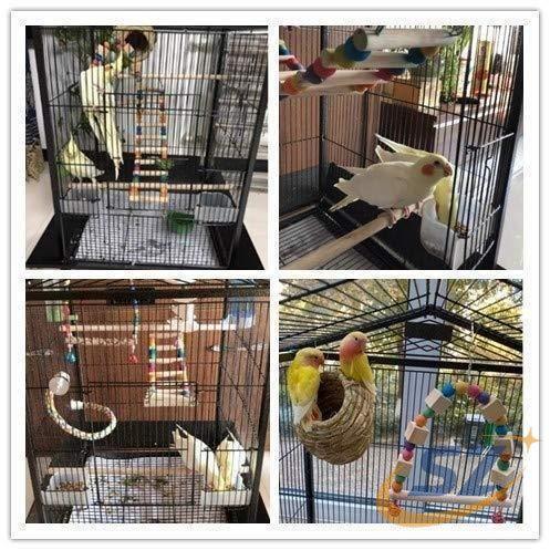 鳥かご 鳥ケージ 別荘の籠 バードゲージ 大型 豪華ケージ 大きい 鉄製の金属製かご シェンヘン 複数飼い キャスタ-付き エッジ付き インコ 快適_7