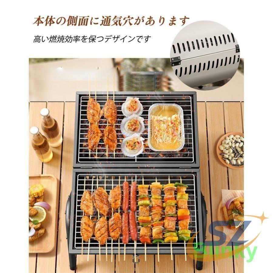バーベキュー バーベキューグリル 卓上 キャンプ アウトドア キャンプ用品 ドラム缶 シェンヘン BBQグリル 小型 蓋付き 携帯便利 持ち運び_3