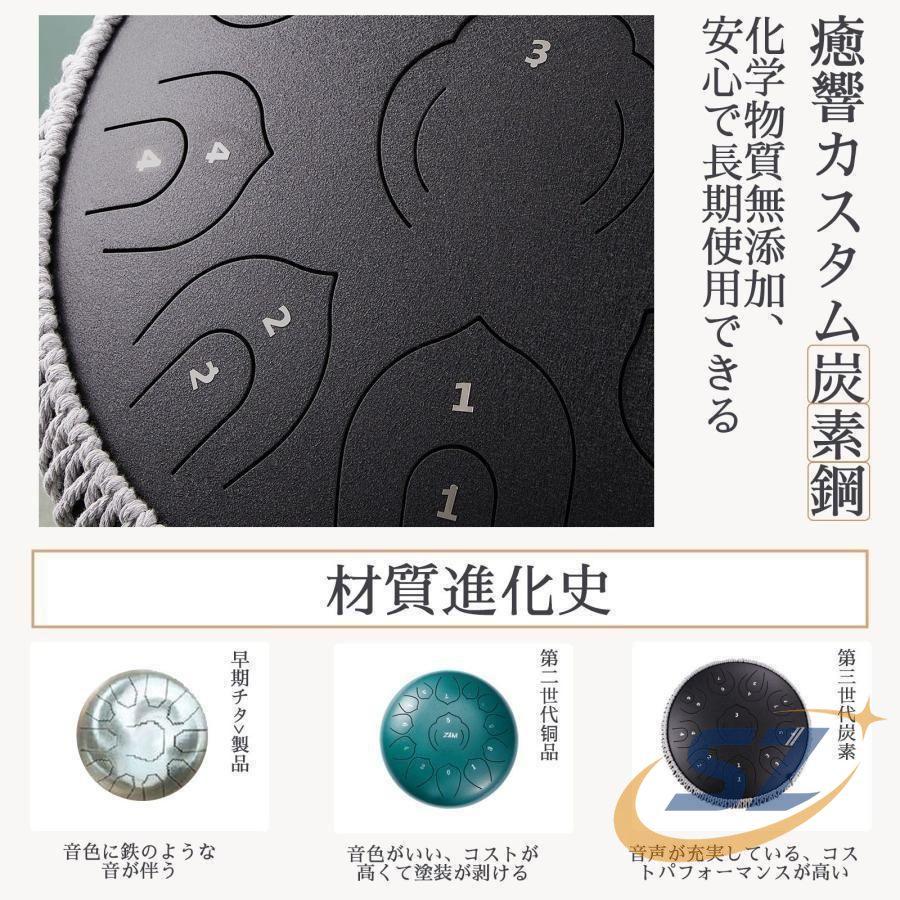 は*る様 タングドラム　ホワイト　15音 タングドラム スリットドラム 14インチ 15音 本格 スチールタング