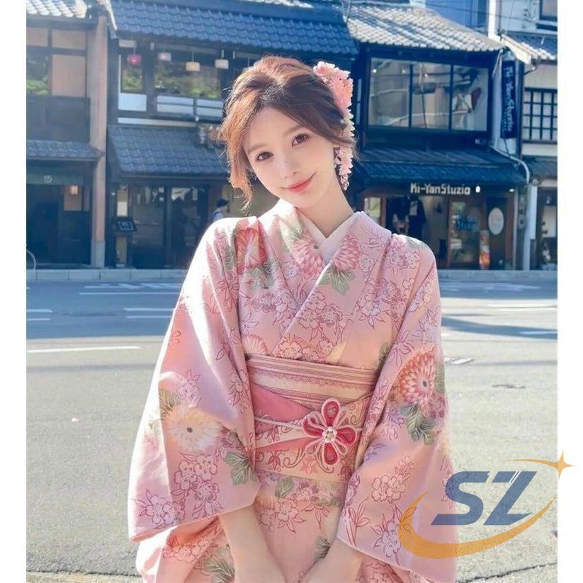 ピンク 浴衣 レディース 女性 大人 可愛い 高校生 中学生 ゆかた 花柄
