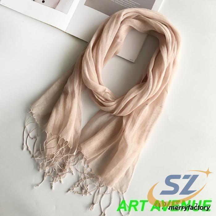 ストール リネン レディース 薄手 UV 大判 くすみカラー 亜麻 100