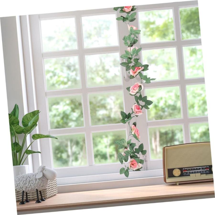 「スーパーデリバリー」 NOLITOY 5pcs Rose Fake Flower Rattan Artificial Hanging Flower Wedding Flow