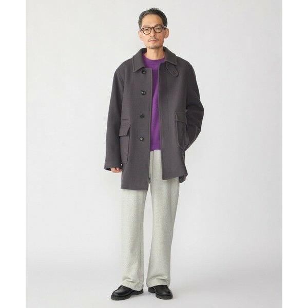 ships シップス カーコート ステンカラーコート ウール グレー SHIPS（シップス） SHIPS: S140 ウールシルク ステンカラー コート