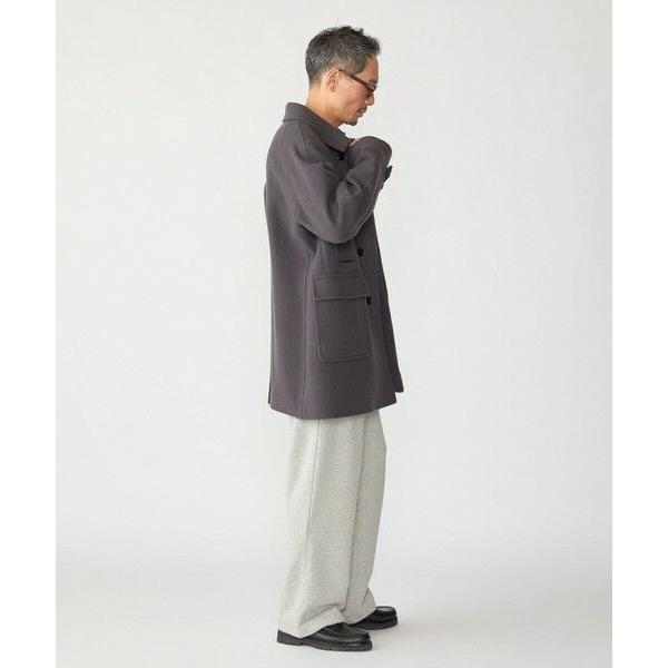 ships シップス カーコート ステンカラーコート ウール グレー SHIPS（シップス） SHIPS: S140 ウールシルク ステンカラー コート