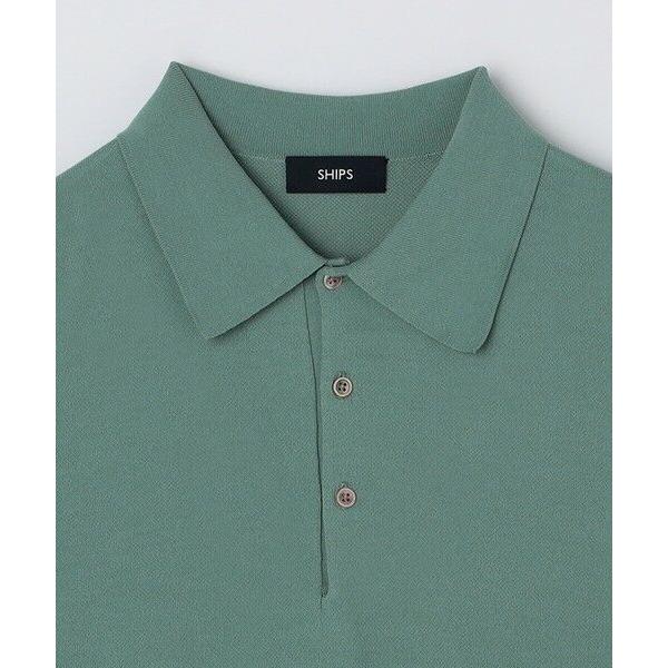 シップス（SHIPS）/SHIPS:〈手洗い可能/抗菌防臭〉16ゲージ インレイ ロングスリーブ ポロニット SHIPS（シップス） SHIPS:〈手洗い可能/抗菌防臭〉16ゲージ インレイ