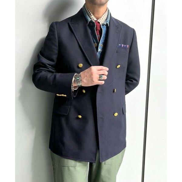 SHIPS / シップス Southwick: PAXTON ウール ネイビー ダブルブレザーの画像