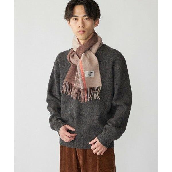 SHIPS（シップス） SHIPS: カシミヤ ダブルフェイス パネル マフラー