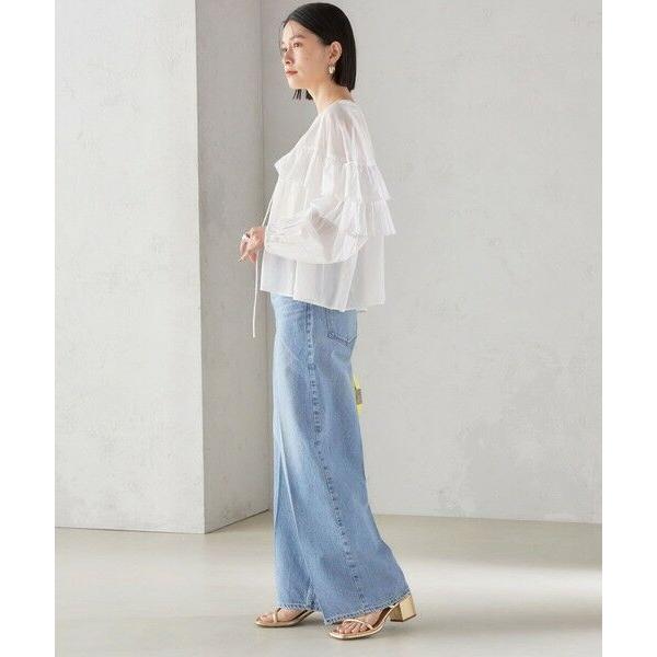 SHIPS for women 〈手洗い可能〉2WAY ラッフル ブラウス SHIPS ブラウス シャツ 「手洗い可能」2WAY ラッフル レディース