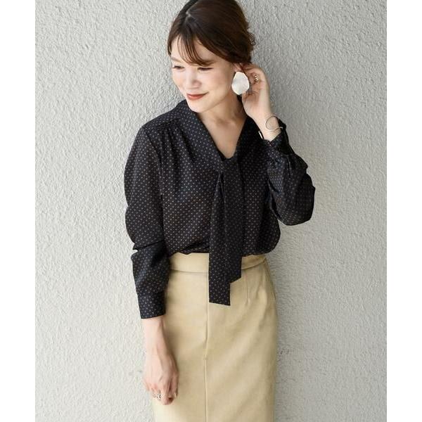 ぎない SHIPS for women / シップスウィメン 小紋ボウタイブラウス