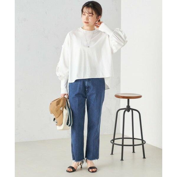 SHIPS for women / シップスウィメン 〈洗濯機可能〉ロング リブ スリーブ フリル カットソー 24SS ◇｜selectsquare｜12