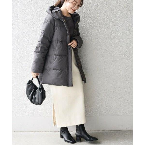 SHIPS（シップス） *〈手洗い可能〉ショールカラー ミディ ダウン