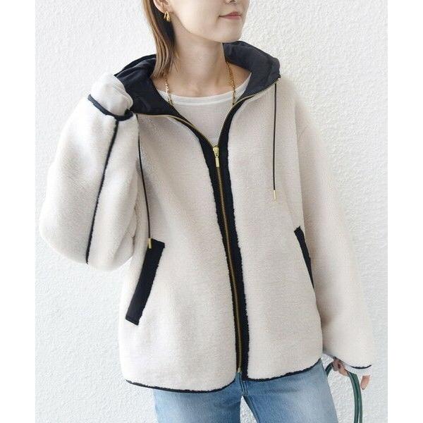 SHIPS（シップス） 【WEB限定】ボア 配色 フード ブルゾン